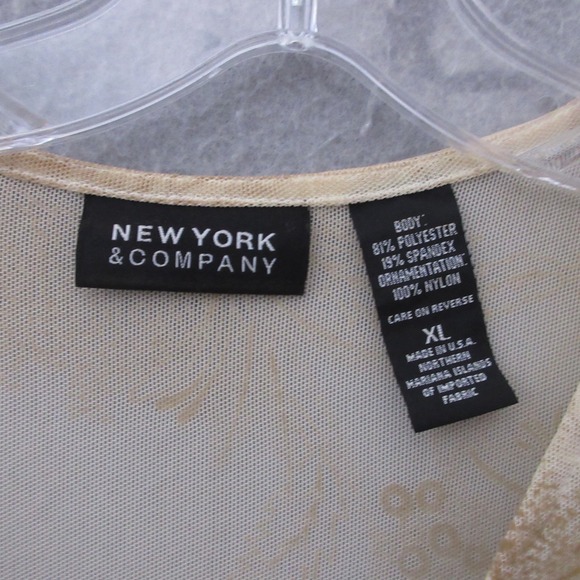 Vintage New York  & Co Top XL Floral Sheer Y2K Fairy‎ Wrap Forrest Coquette USA - Picture 3 of 8